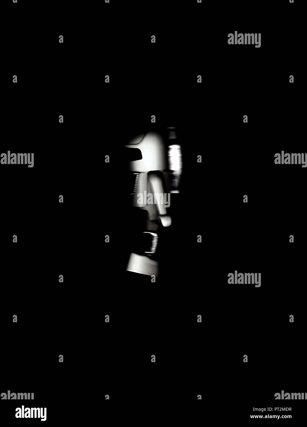 Astronaute, jouet, blanc, l'espace, toutes, noir Banque D'Images