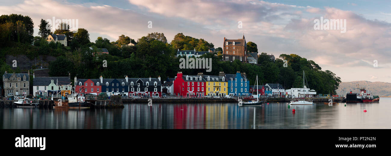 Le port de Tobermory, Isle of Mull, hébrides intérieures, Ecosse, Europe Banque D'Images