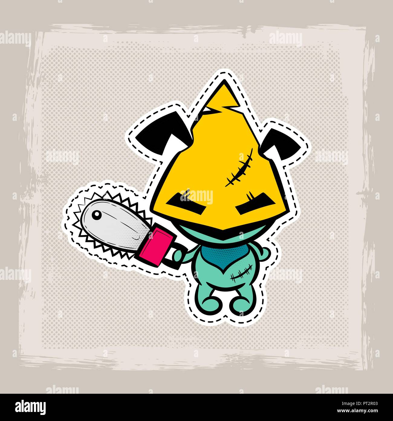 Point de Croix Poupée voodoo zombie Halloween Illustration de Vecteur