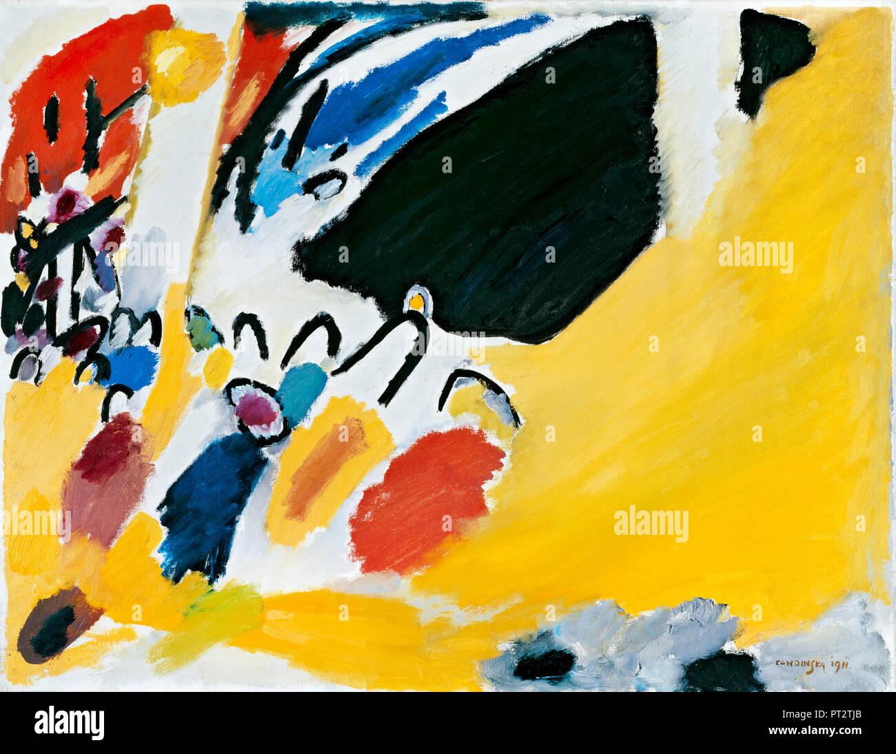 Wassily Kandinsky, Impression III, Concert 1911 Huile sur toile, Staedtische galerie dans Lenbachhaus Kunstbau, et l'Allemagne. Banque D'Images