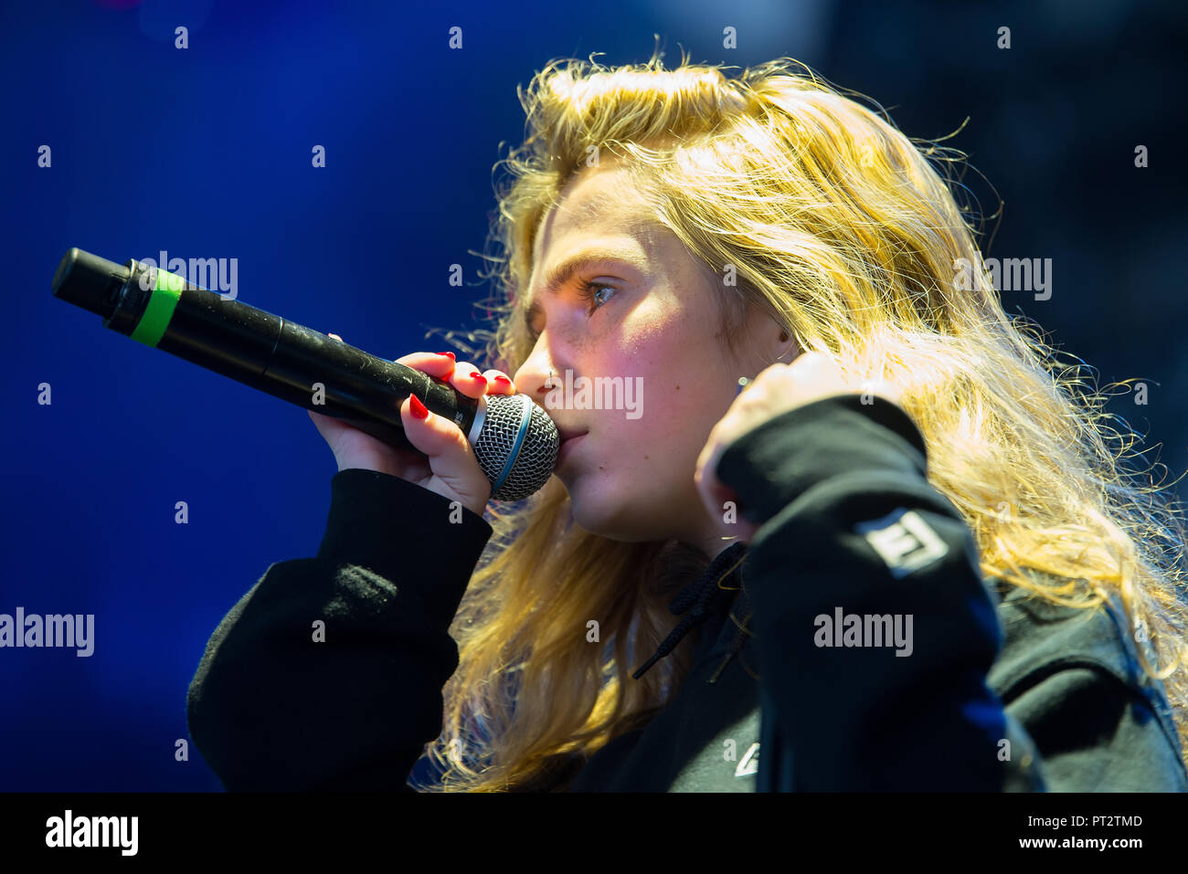 MADRID - SEP 8 : Clairo (band) produisent en concert à Dcode Music Festival le 8 septembre 2018 à Madrid, Espagne. Banque D'Images
