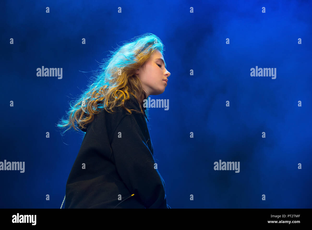 MADRID - SEP 8 : Clairo (band) produisent en concert à Dcode Music Festival le 8 septembre 2018 à Madrid, Espagne. Banque D'Images