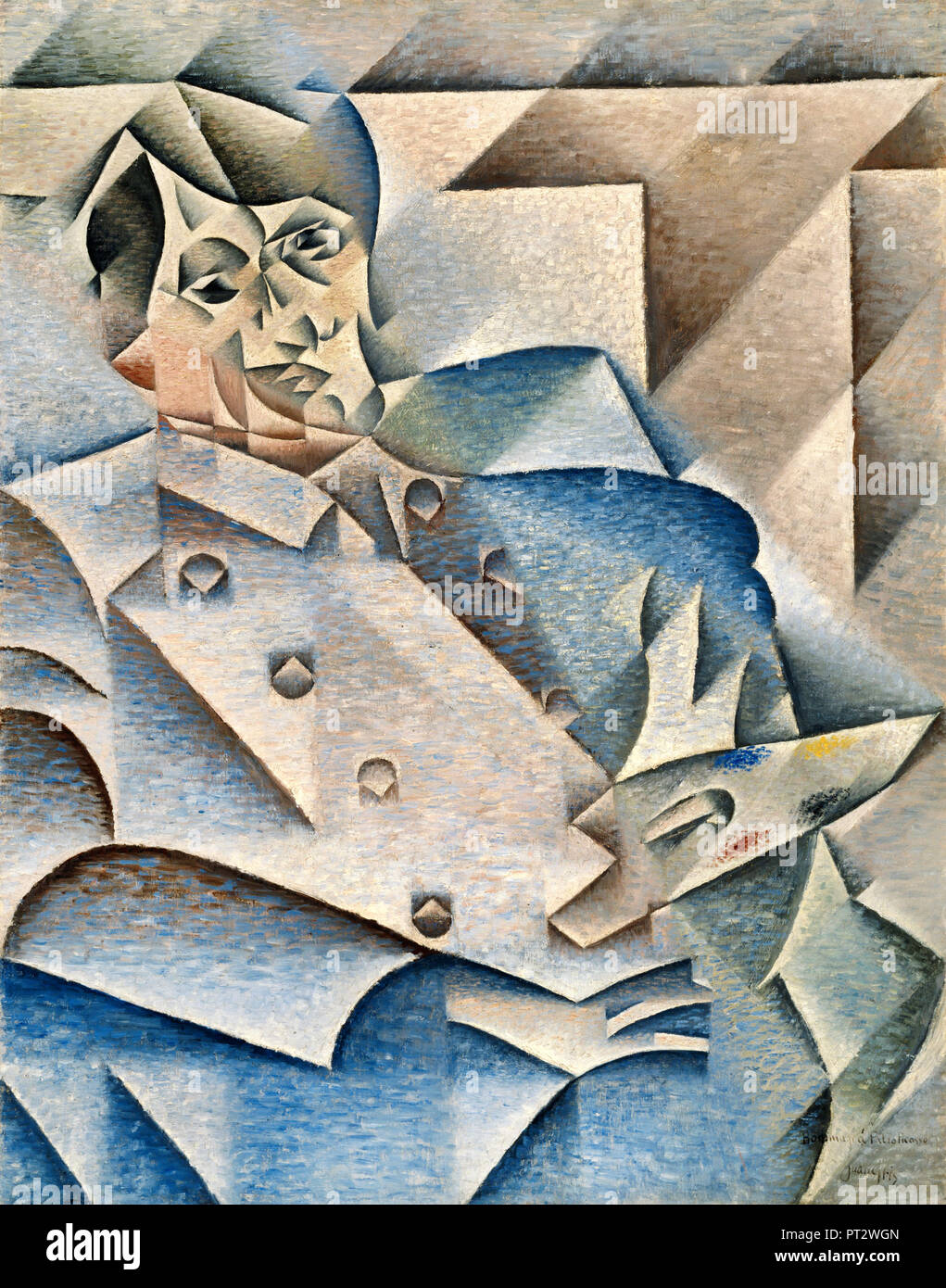 Portrait de Juan Gris, Pablo Picasso 1912 Huile sur toile, l'Art Institute of Chicago, USA. Banque D'Images