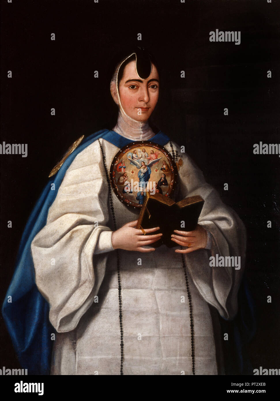 Jose Maria Vazquez, Portrait de Sœur María Antonia del Corazon de Jesus 1814 Huile sur toile, Museo Nacional de Arte, Mexico, Mexique. Banque D'Images