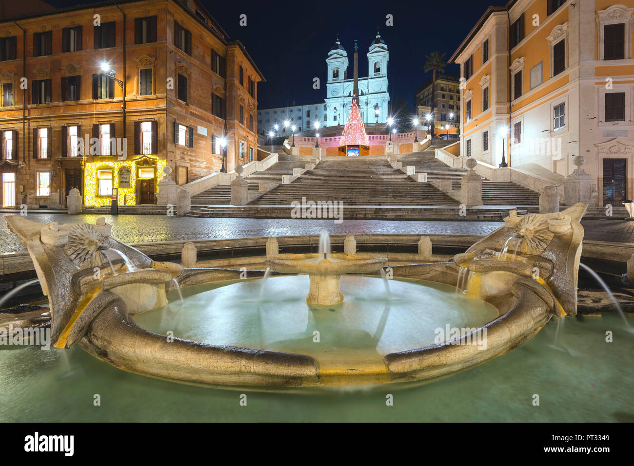 Rome, Latium, Italie, place d'Espagne et Trinité-des-Monts, Banque D'Images
