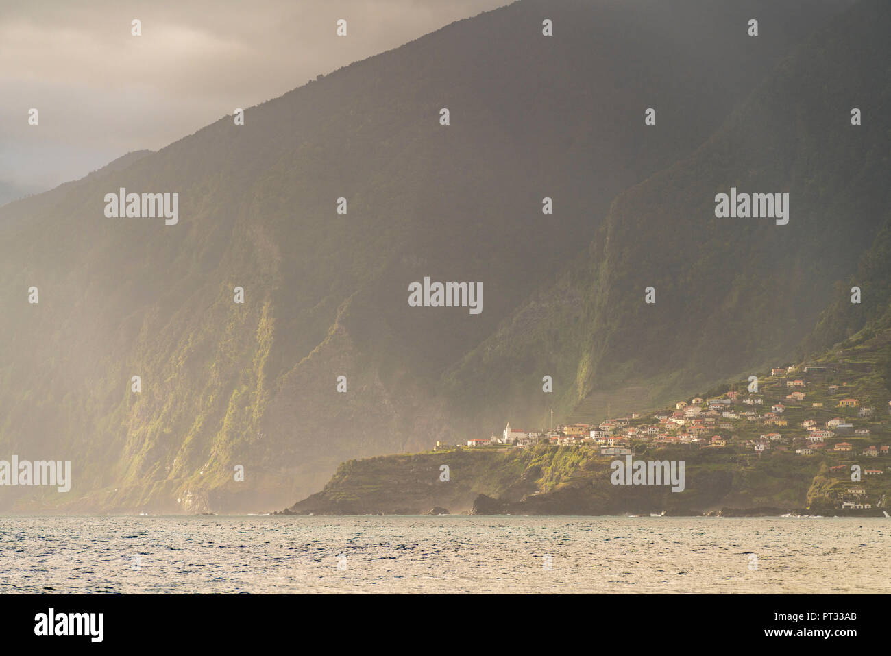 Le villeage de Seixal, Porto Moniz, municipalité de la région de Madère, Portugal, Banque D'Images