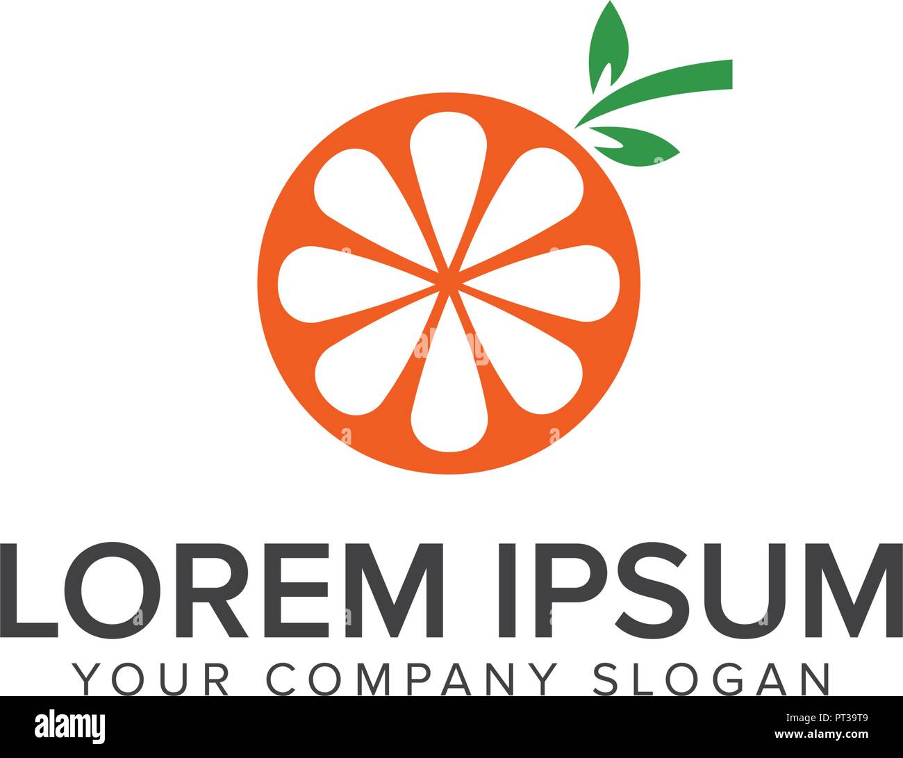 Fruits Orange concept design de logo template Illustration de Vecteur
