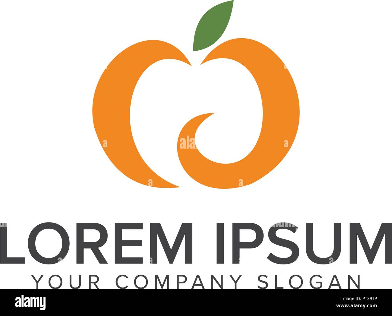 Fruits Orange concept design de logo template Illustration de Vecteur