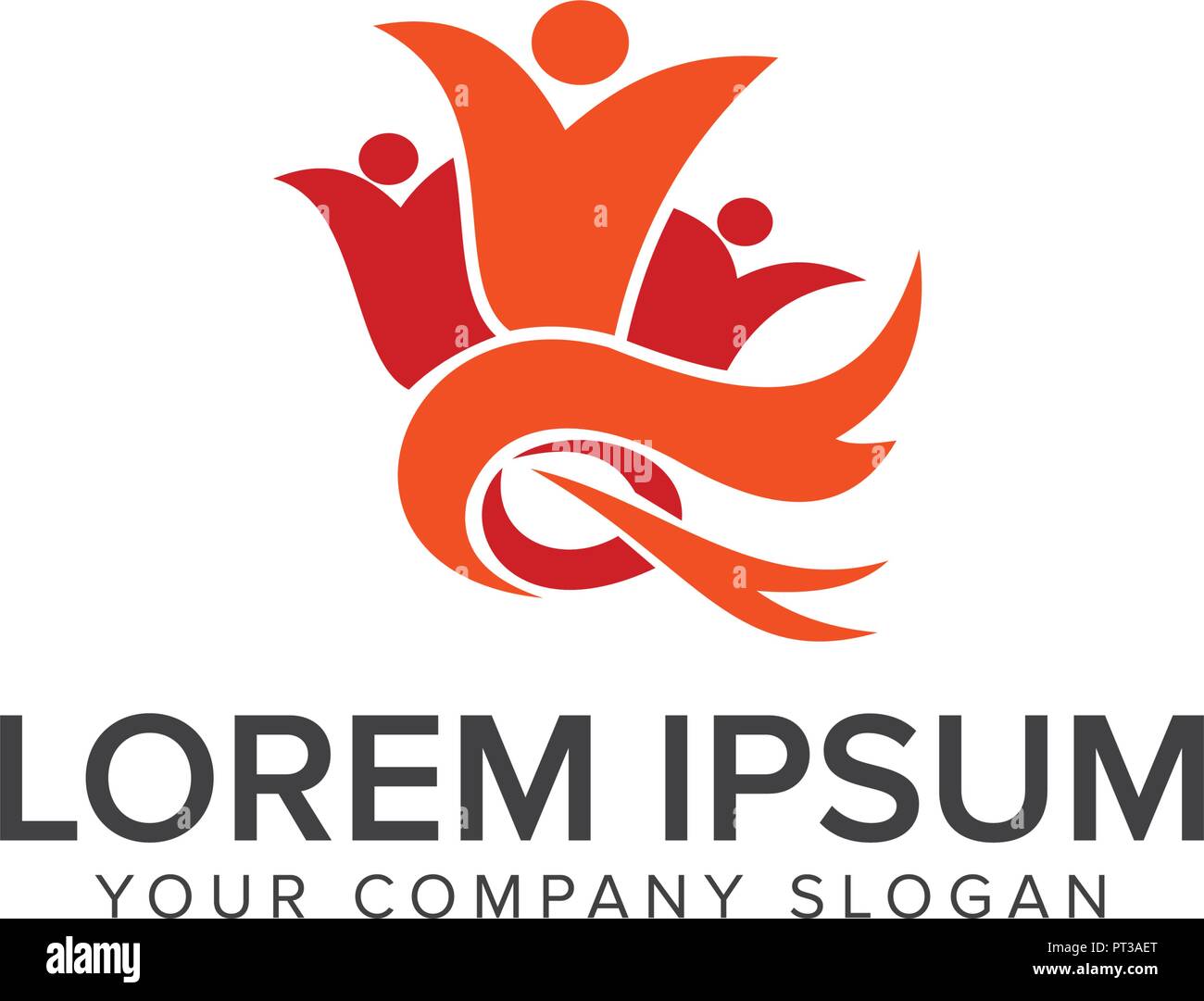 Les gens de conception de logo de l'éducation modèle concept Illustration de Vecteur