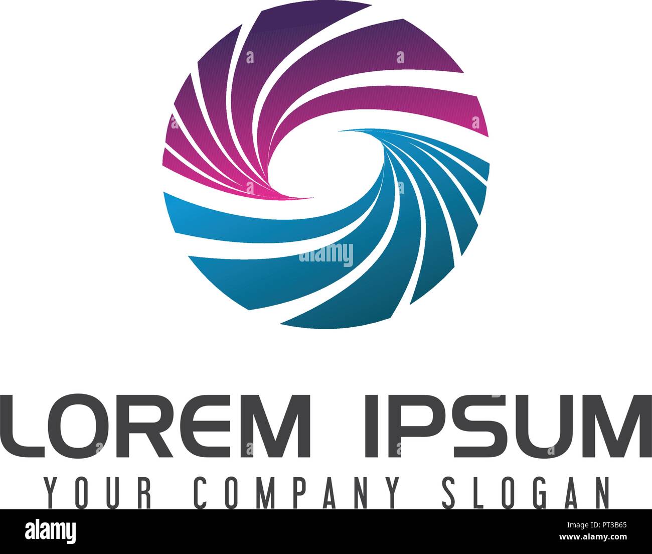 La rotation de l'énergie d'un logo. La technologie de la science concept design de logo template Illustration de Vecteur