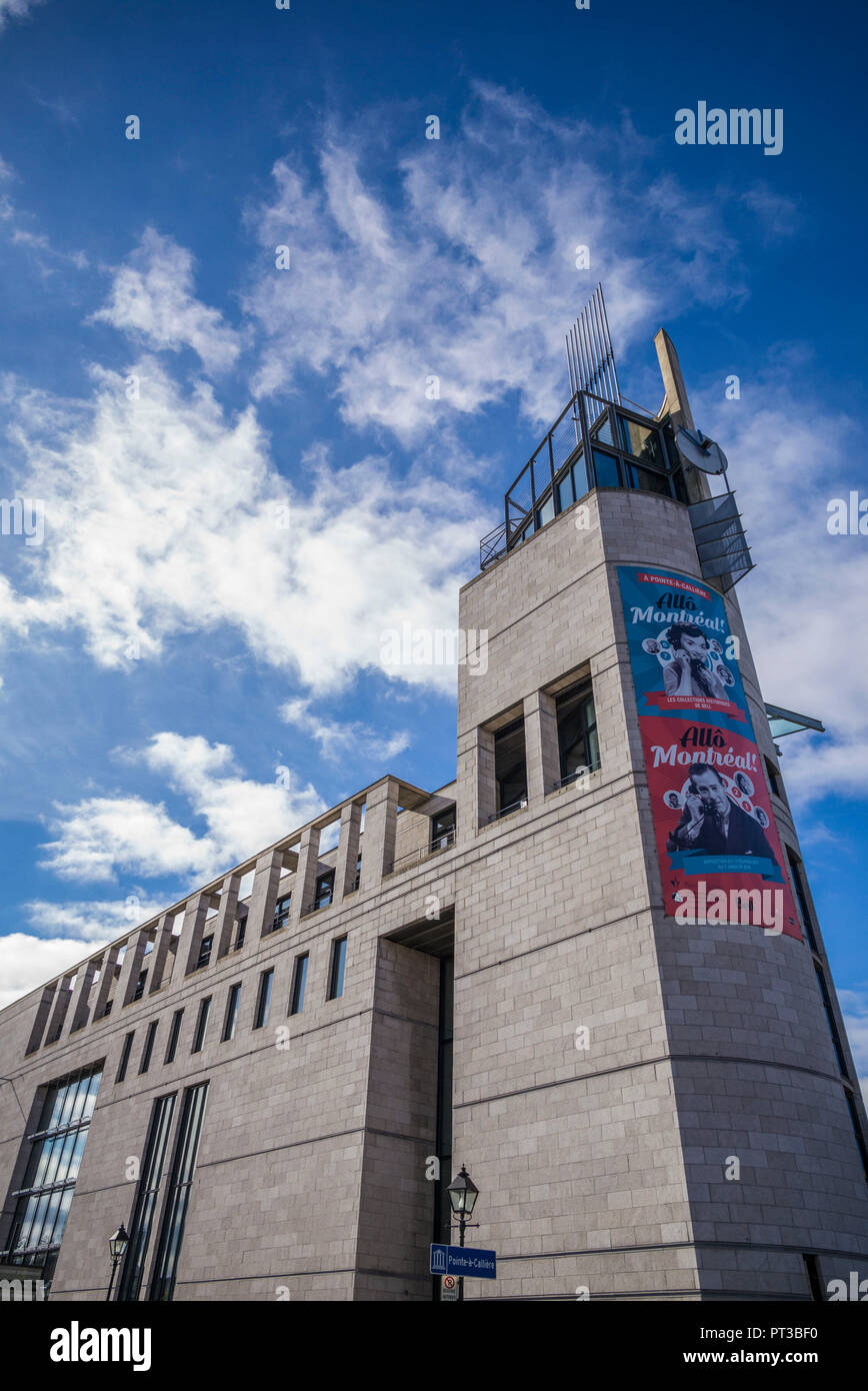 Canada, Québec, Montréal, Le Vieux Port, Pointe-à-Callière musée d'archéologie et d'histoire, extérieur Banque D'Images