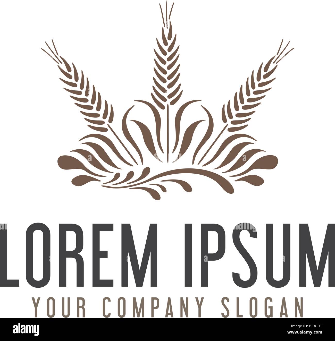 Logo design floral luxe modèle concept Illustration de Vecteur