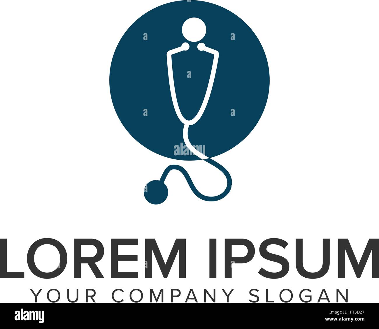 Conception de logo modèle concept stéthoscope Illustration de Vecteur