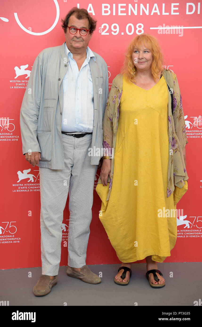 75e Festival du Film de Venise Internationale - 'La Maison d'été' - Photocall avec : Yolande Moreau, Bruno Raffaelli Où : Venise, Italie Quand : 05 septembre 2018 Credit : IPA/WENN.com **Uniquement disponible pour publication au Royaume-Uni, USA, Allemagne, Autriche, Suisse** Banque D'Images