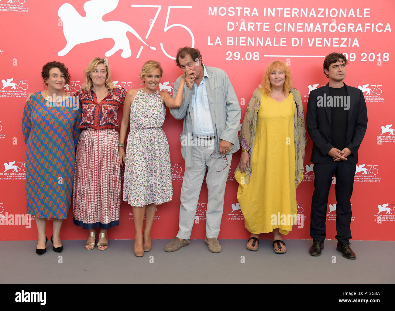 75e Festival du Film de Venise Internationale - 'La Maison d'été' - Photocall avec : Noémie Lvovsky, Riccardo Scamarcio, Yolande Moreau, Bruno Raffaelli Où : Venise, Italie Quand : 05 septembre 2018 Credit : IPA/WENN.com **Uniquement disponible pour publication au Royaume-Uni, USA, Allemagne, Autriche, Suisse** Banque D'Images