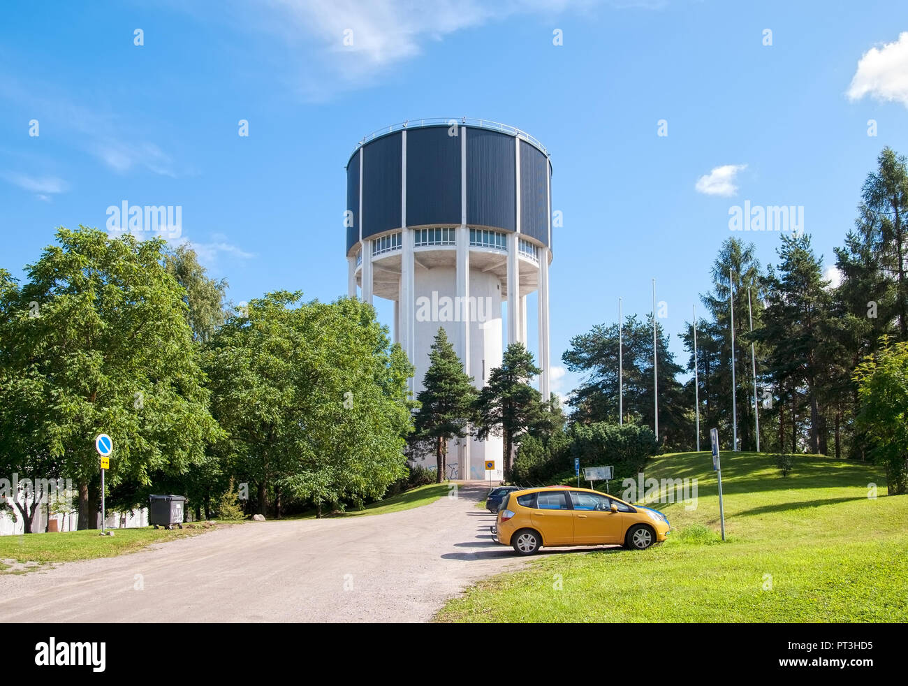 LAPPEENRANTA, FINLANDE - le 8 août 2016 : tour de l'eau (Vesitorni). L'un des plus hauts immeubles de la ville. A été construit en 1955. Banque D'Images