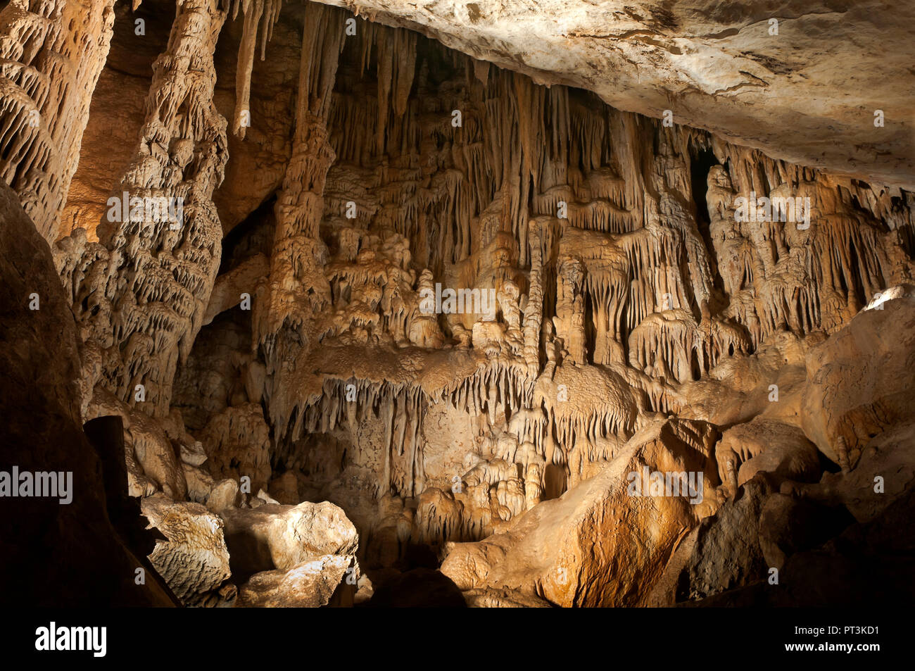 Grotte préhistorique de la Chauve-souris. Montilla. Cordoba province. Région de l'Andalousie. L'Espagne. L'Europe Banque D'Images