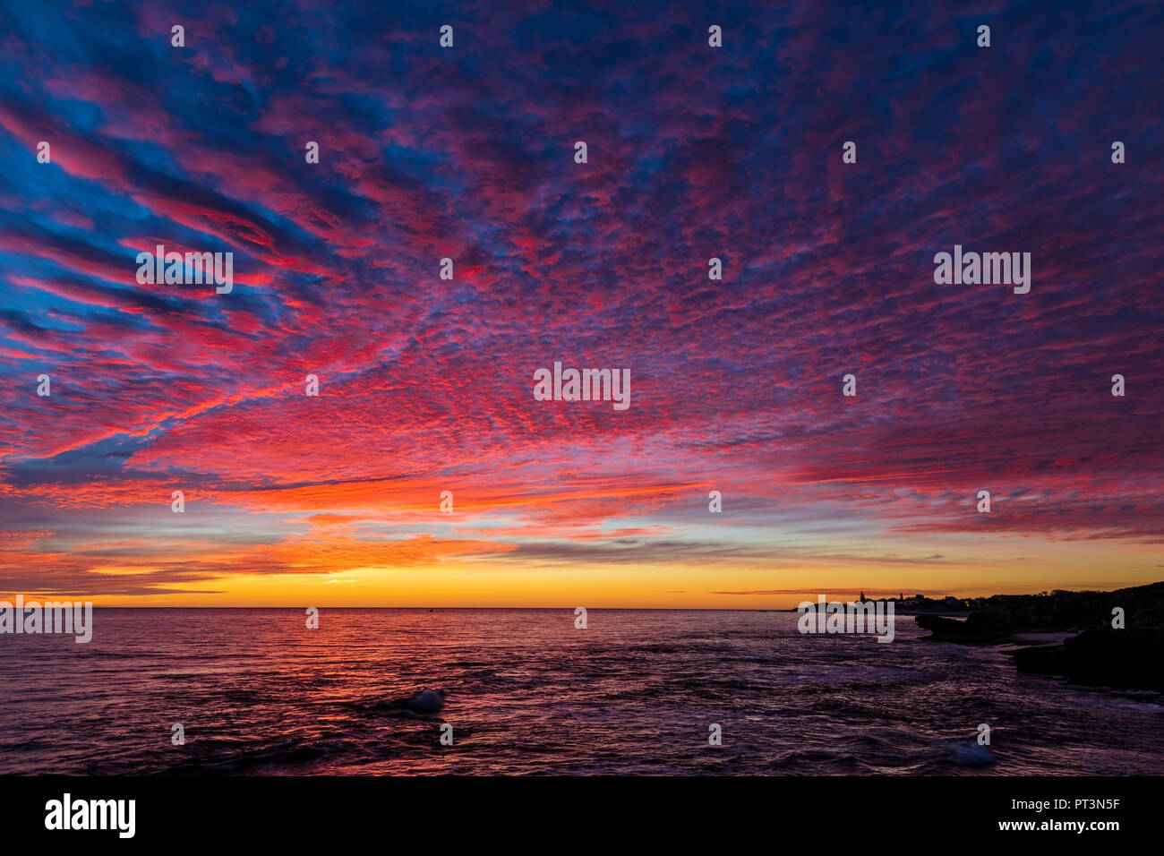 De soleil colorés sur la côte ouest de l'Australie Banque D'Images
