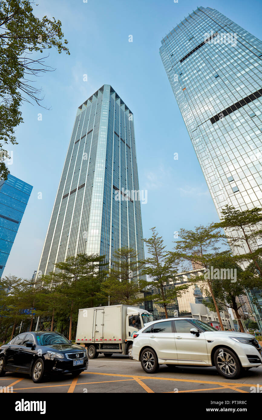 Scène de rue à la ville de Shenzhen. La province de Guangdong, en Chine. Banque D'Images