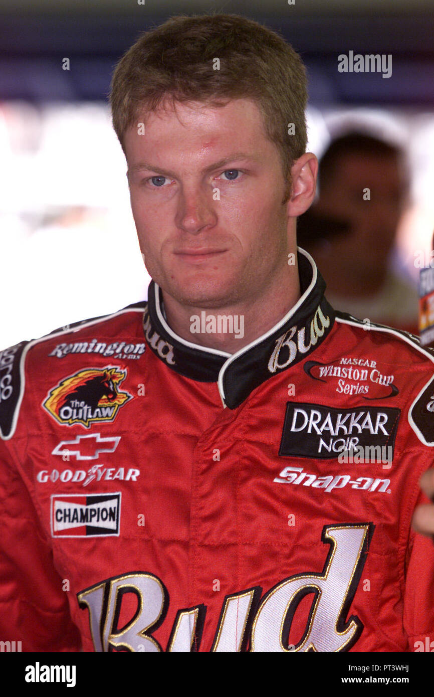 Dale Earnhardt Jr. qualifyed 9e pour le NASCAR Pepsi 400, à Daytona International Speedway de Daytona Beach, Floride, le 5 juillet 2002. Banque D'Images