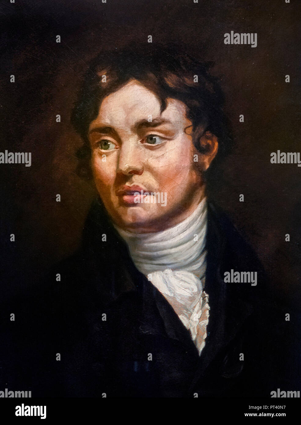 Samuel Taylor Coleridge (1772-1834) portrait en jeune homme de James Northcote, huile sur canves, 1804. Banque D'Images