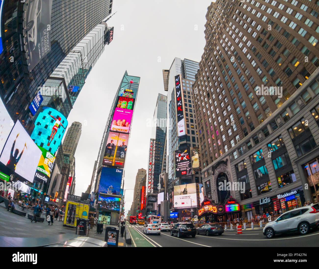 Time Square jour heure cityscape Banque D'Images