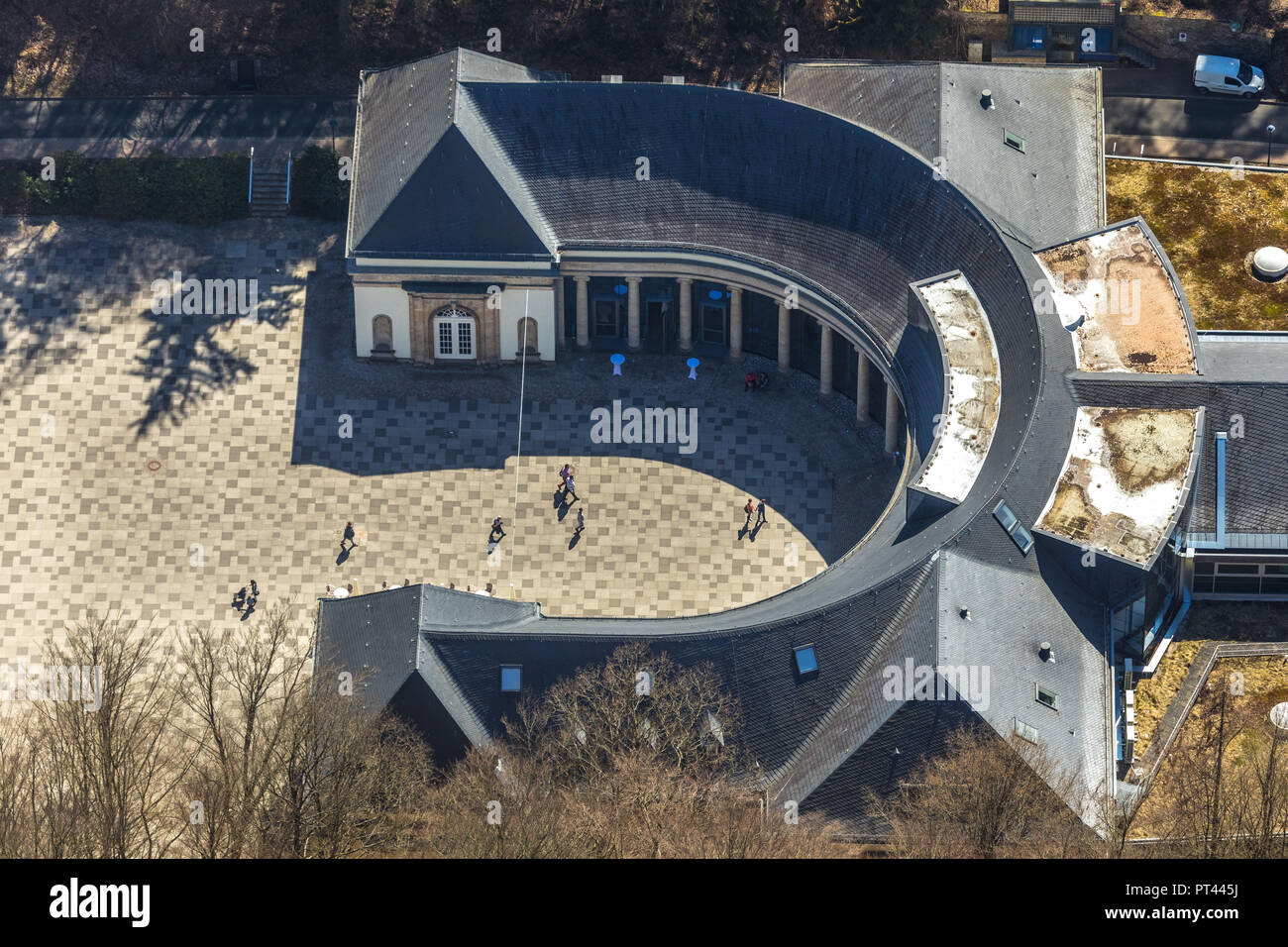 Au-Georg-Viktor Wandelhalle Quelle dans Bad Wildungen, resort center et station thermale historique dans le district Waldeck-Frankenberg, Hesse du Nord, Hesse, Allemagne Banque D'Images