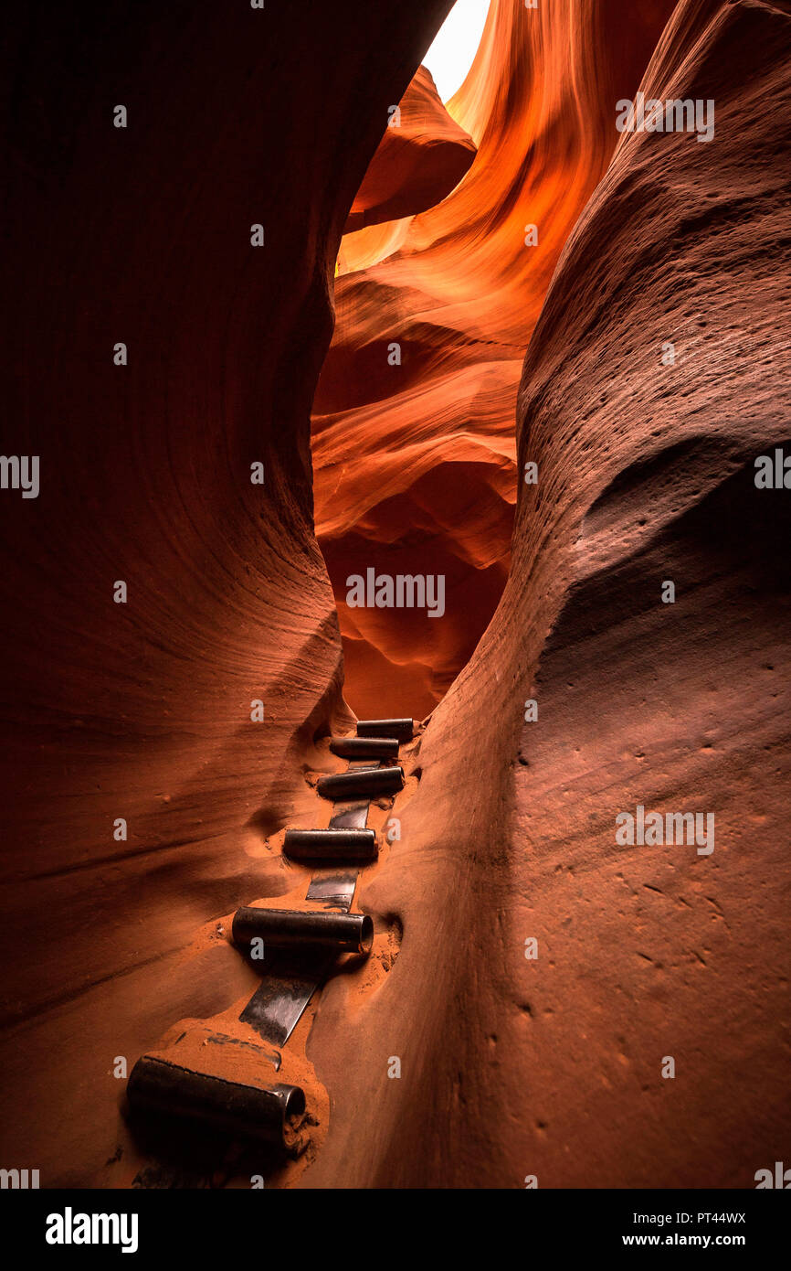Lower Antelope Canyon, Page, Navajo Nation, Arizona, USA Banque D'Images