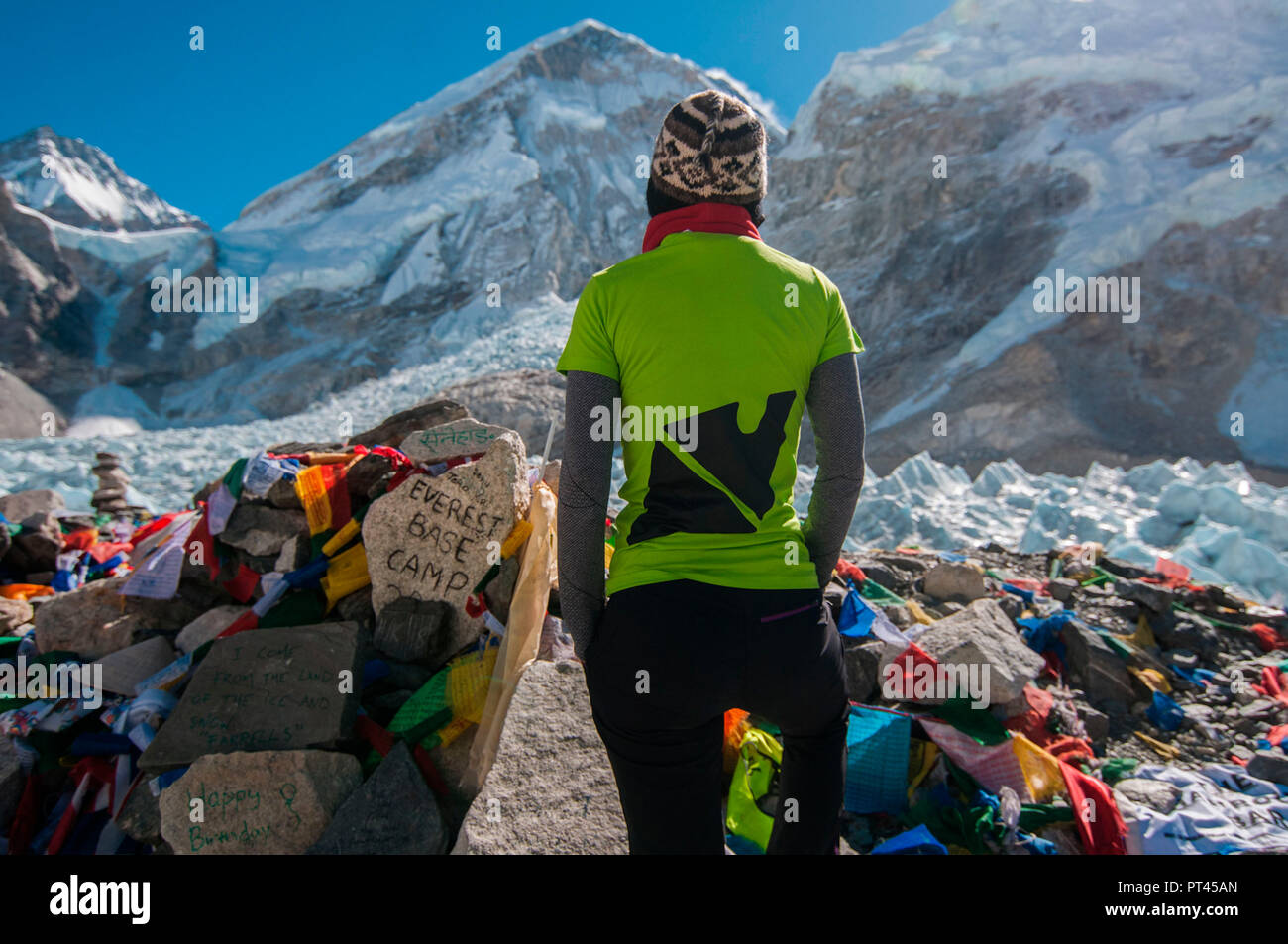 L'Asie, Népal, Himalaya, Khumbu, parc national de Sagarmatha, Camp de base de l'Everest (5 364 m), Banque D'Images