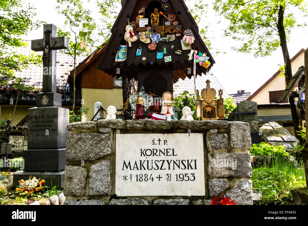 L'Europe, la Pologne, la Petite Pologne, Zakopane - cimetière Peksowe Brzyzko Banque D'Images