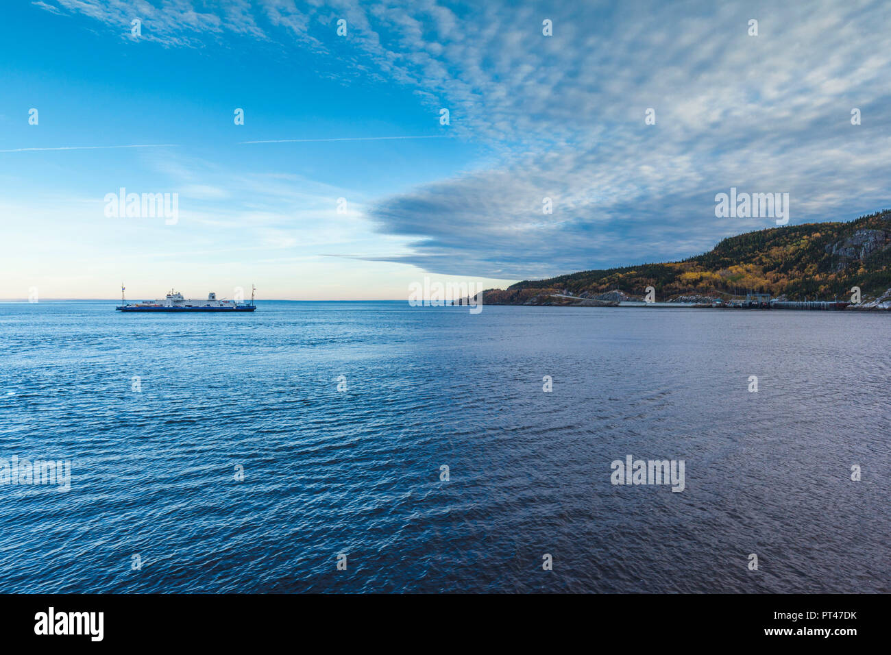 Canada, Québec, Côte Nord, Fjord du Saguenay, Tadoussac, le Fjord du Saguenay à bord du ferry Banque D'Images