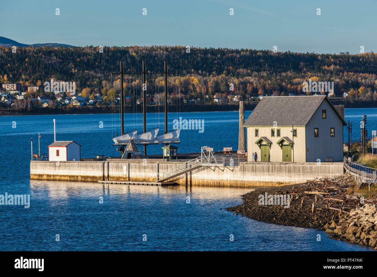 Canada, Québec, Gaspésie, Québec, Jacques Cartier site d'atterrissage, matin Banque D'Images