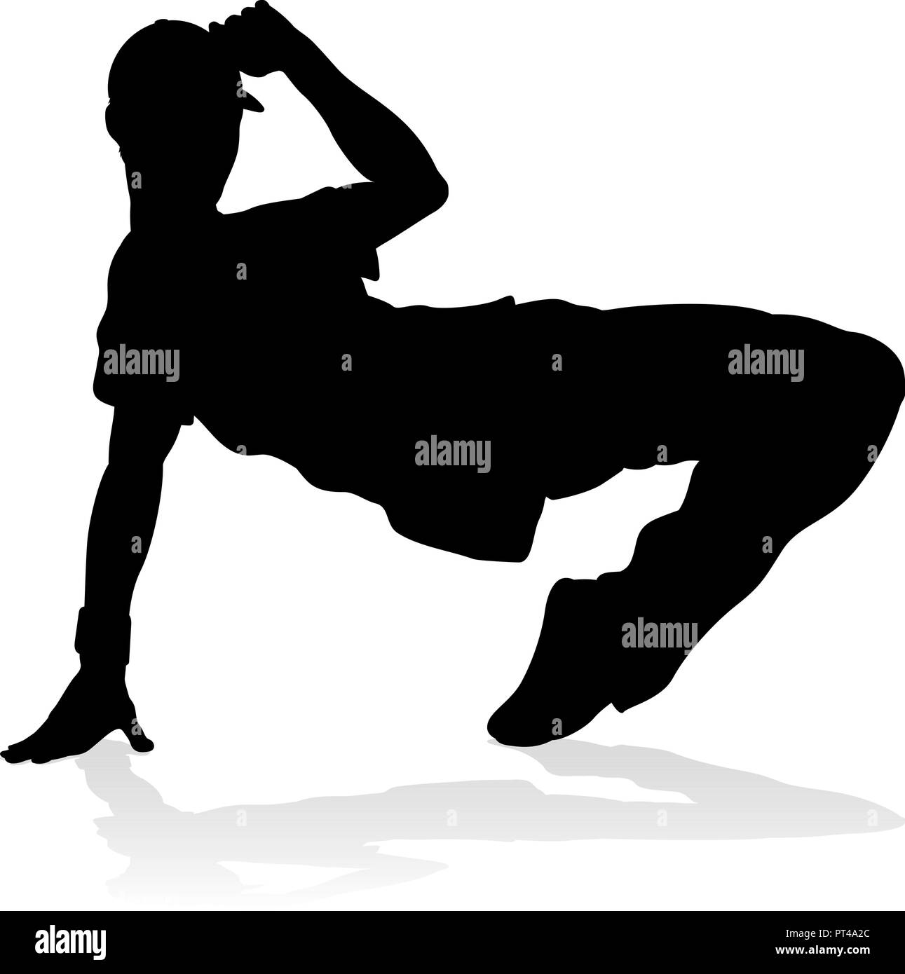 Street Dance Dancer Silhouette Illustration de Vecteur