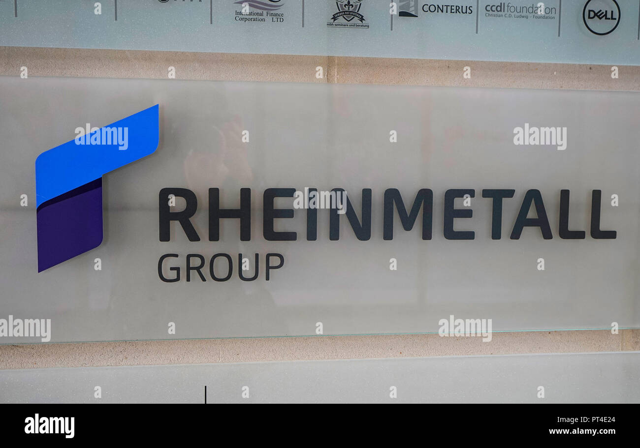 Logo das der Marke/ le logo de la marque "Rheinmetall", Berlin (nur für redaktionelle Verwendung. Keine Werbung. Http://www.360-b Referenzdatenbank : Banque D'Images