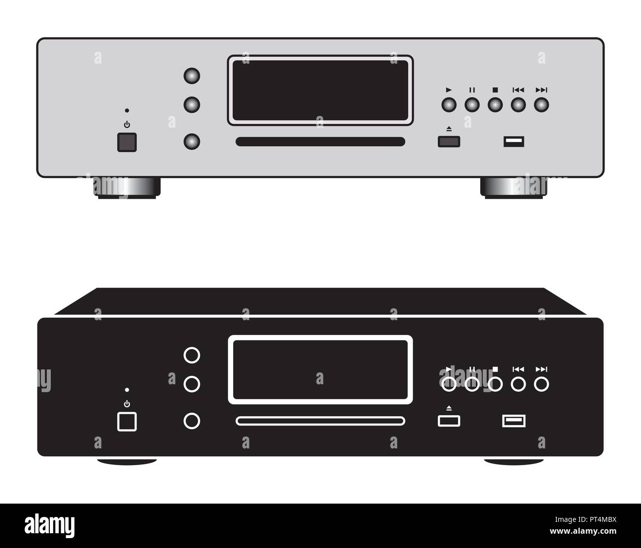 Lecteur de CD. Source numérique. Vector illustration Illustration de Vecteur