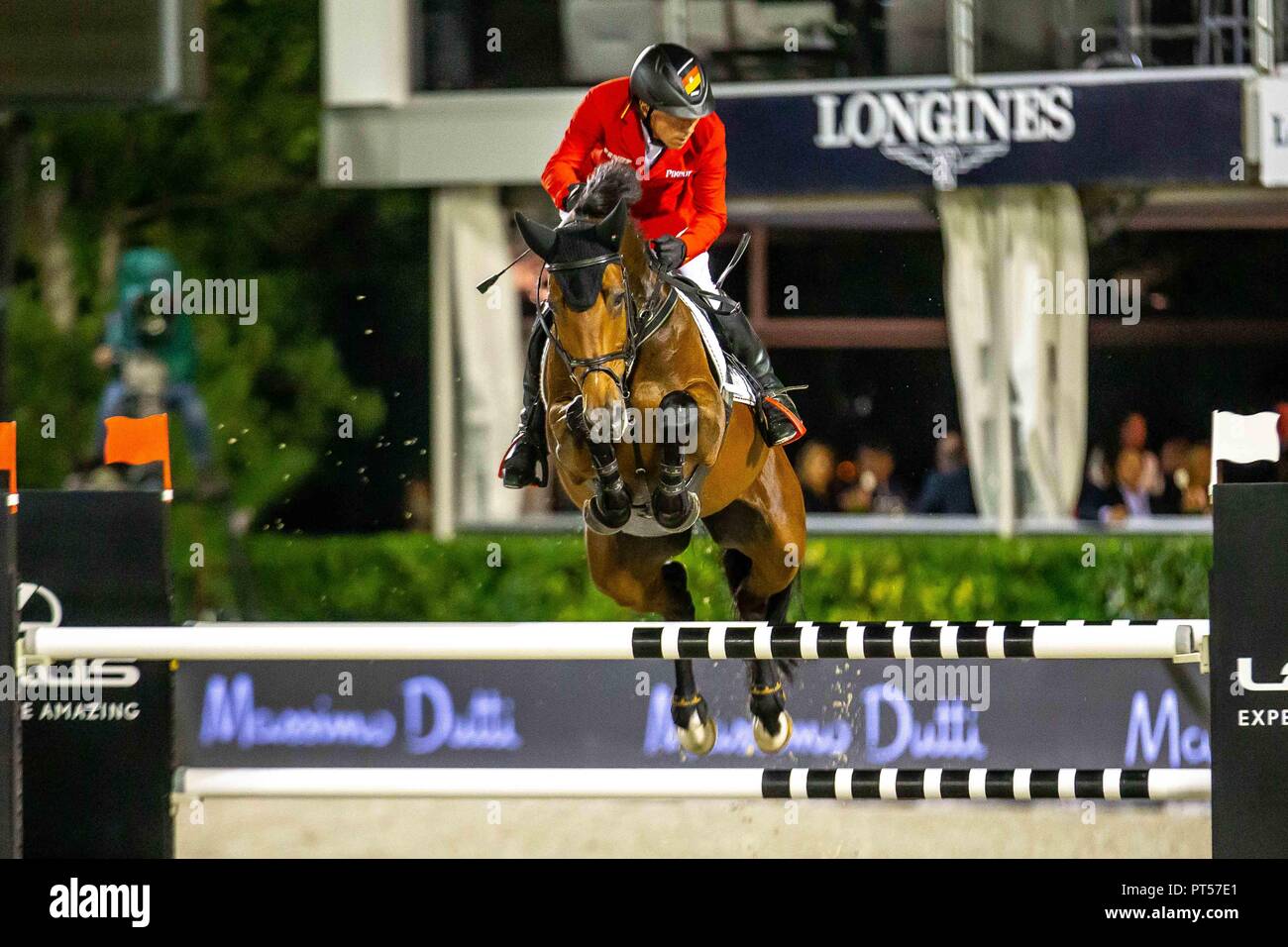 Barcelone, Espagne. 6 octobre 2018. L'équipe gagnante. Hans-Dieter Dreher. GER. Équitation Berlinda. Challenge Cup. Longines Jumping FEI Nations Cup Final. Concours hippique. Barcelone. L'Espagne. Jour 2.06/10/2018. Credit : Sport en images/Alamy Live News Banque D'Images