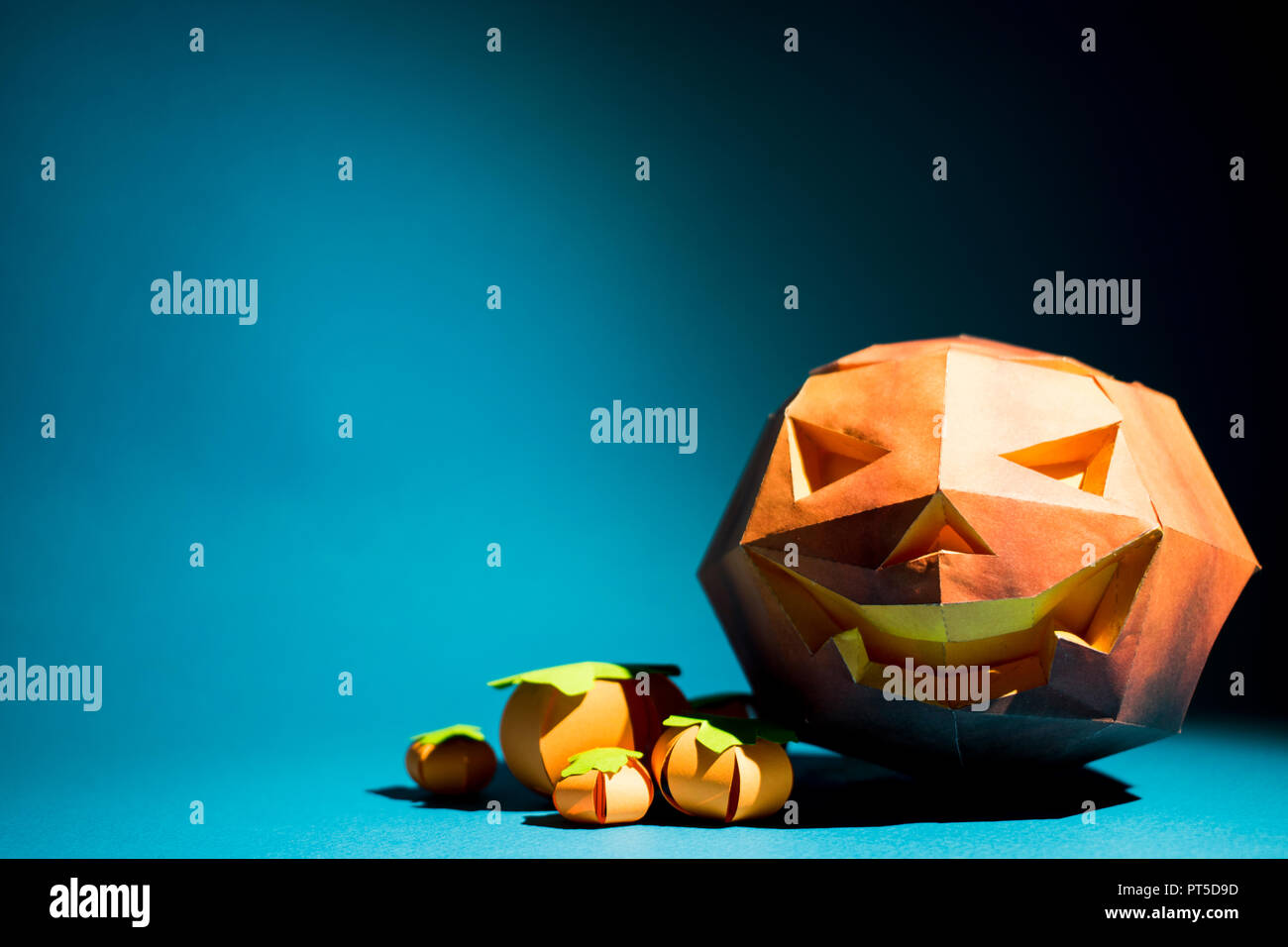 Art papier citrouille pour l'Halloween festival. Banque D'Images