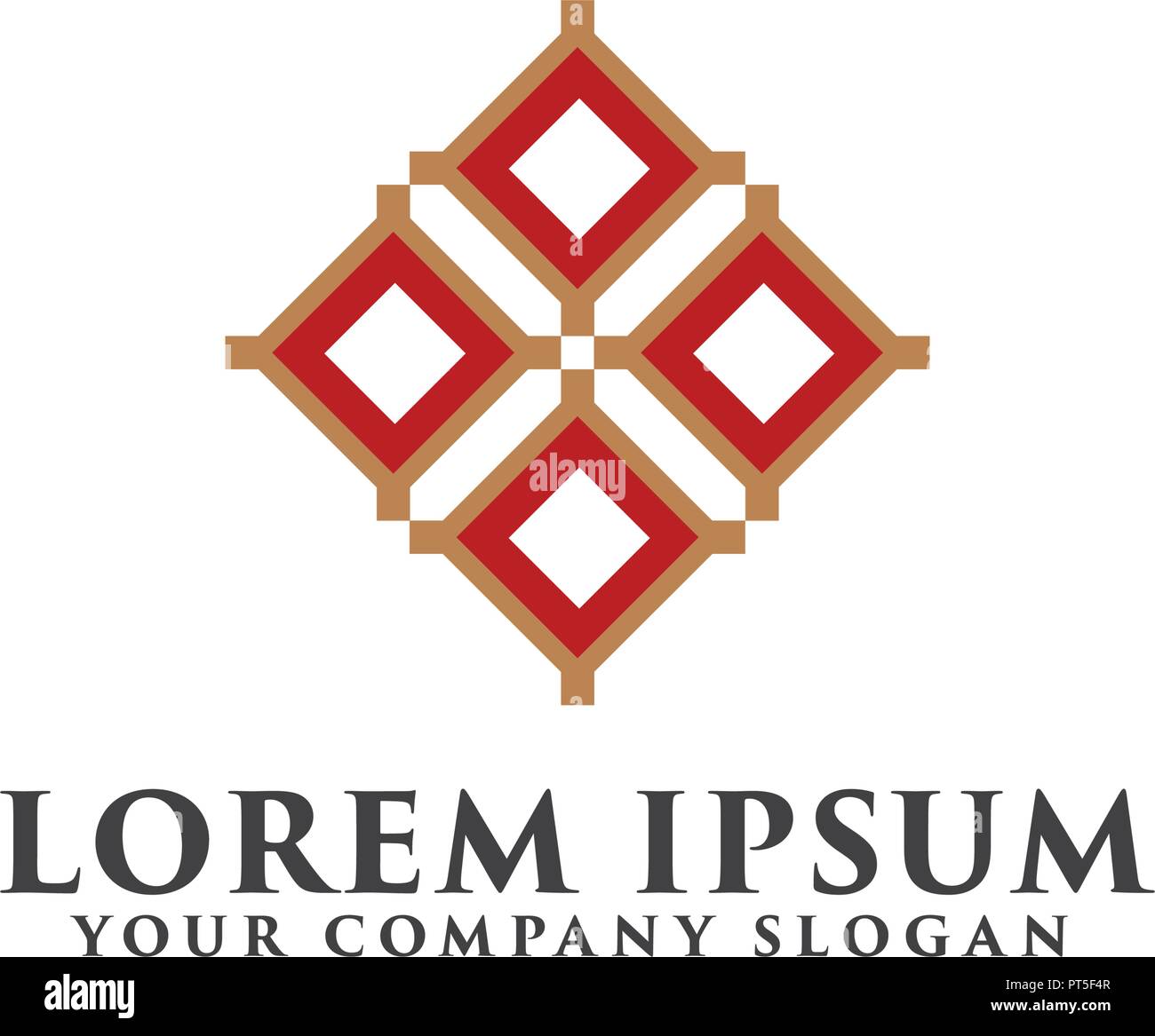 Logo vectoriel pour l'intérieur, magasins de meubles, articles de décor et décoration de la maison. Illustration de Vecteur