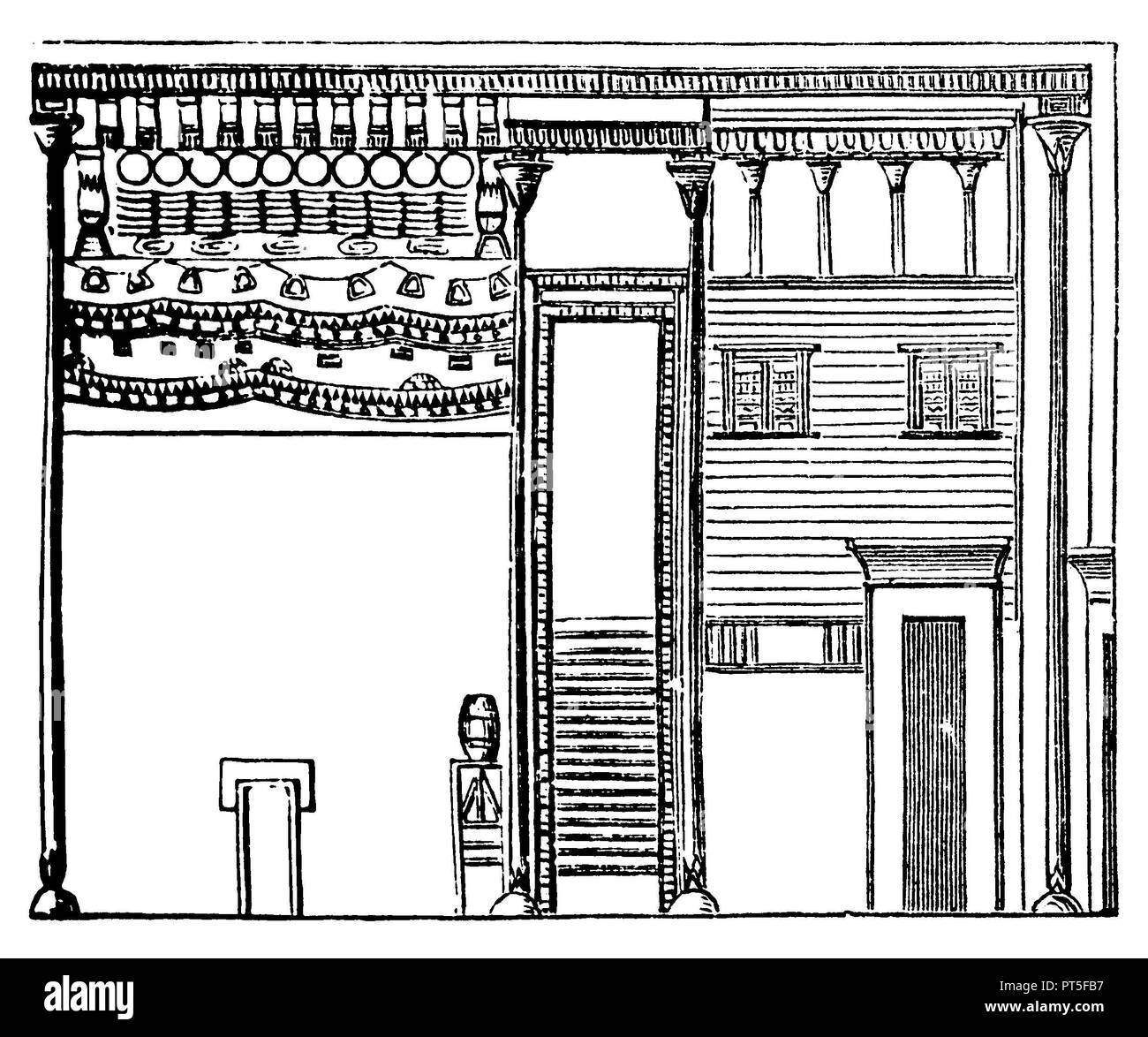 Maison d'habitation, égyptien anonym 1870 Banque D'Images