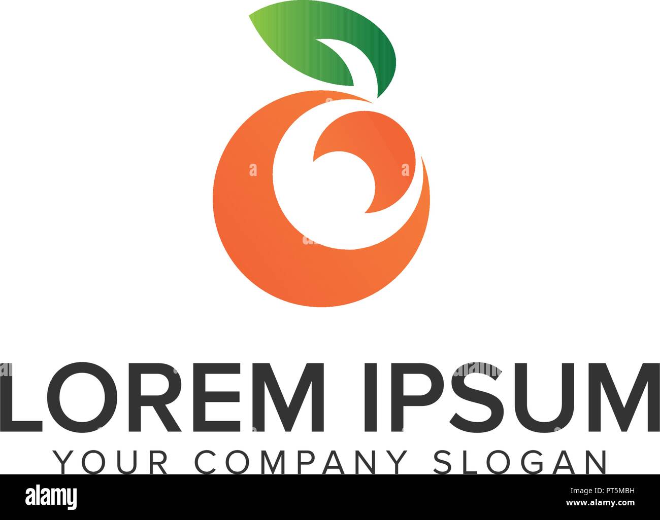 Conception de logo orange fruits modèle concept Illustration de Vecteur
