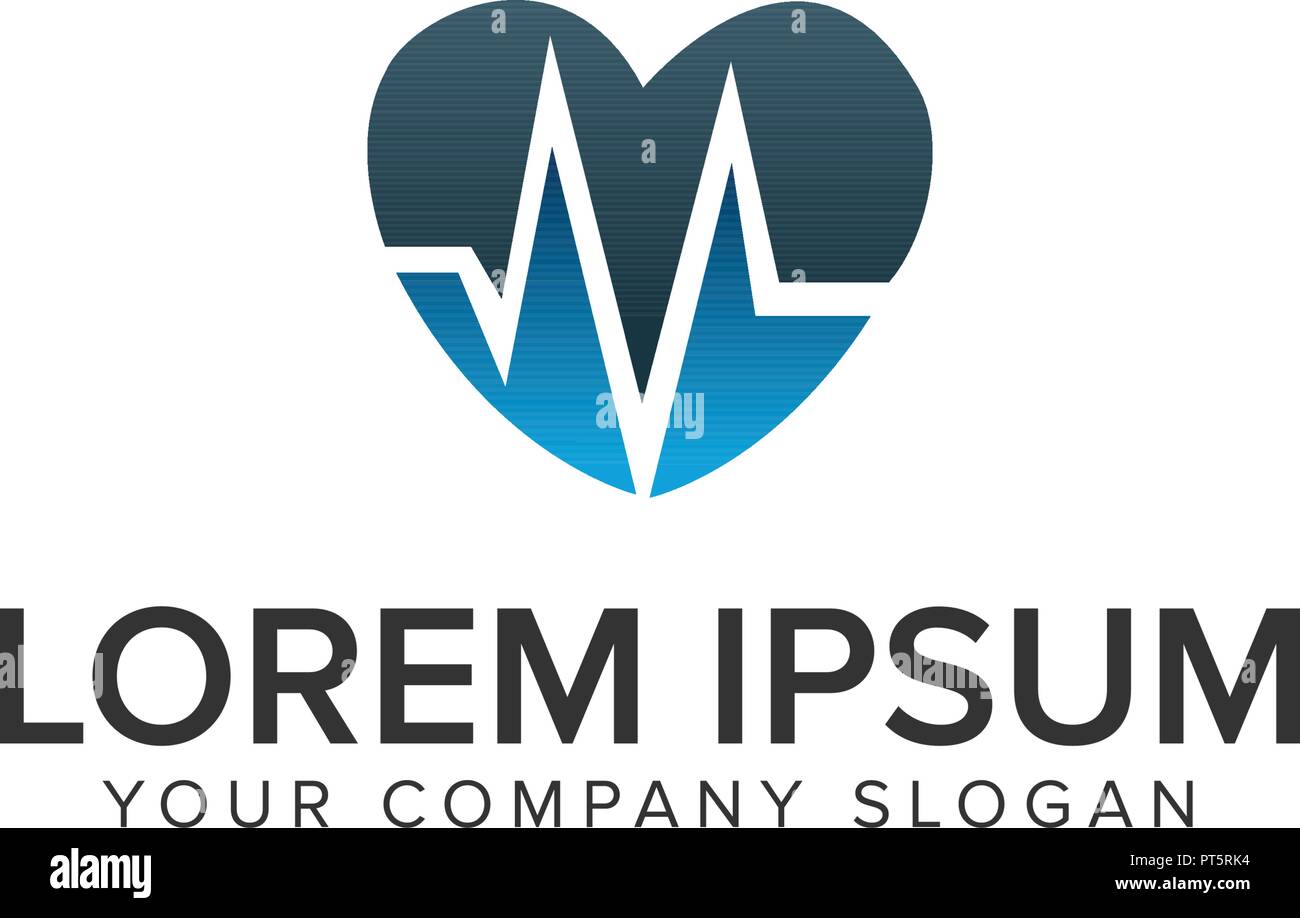 Love medicine Logo design modèle concept Illustration de Vecteur