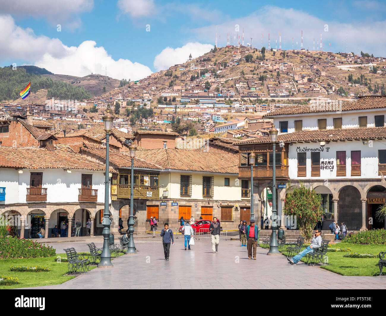 Cusco plaza de armas - 6 Oct 2017 - la place principale de Cusco, ville du Pérou. Banque D'Images