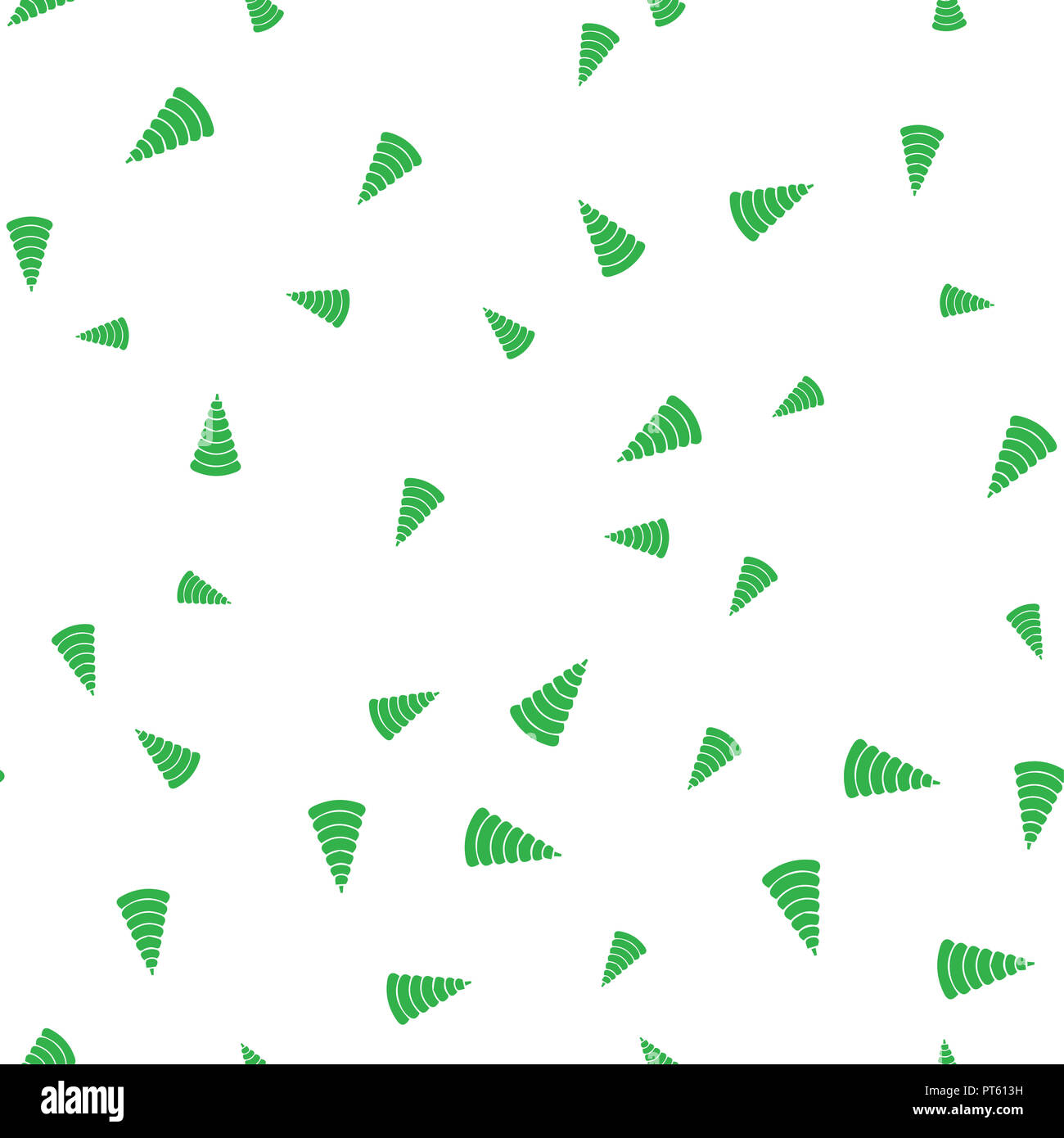 Arbre de Noël vert motif transparent. Isolé sur un fond blanc. illustration. Banque D'Images