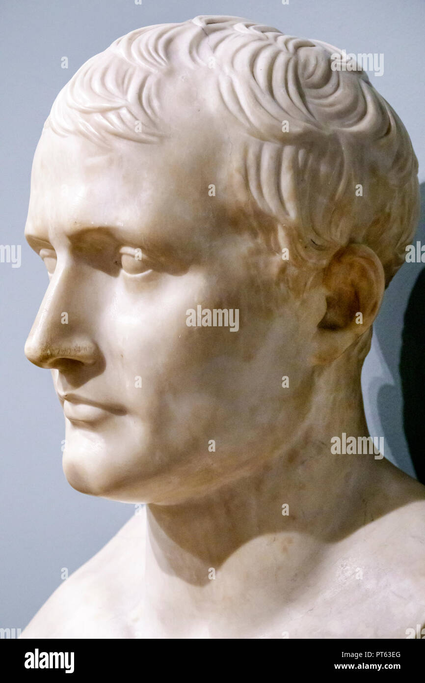 Saint-Pétersbourg Floride, Musée des Beaux-Arts, intérieur, Napoleon en tant que Premier Consul marbre, face statue, FL180731129 Banque D'Images