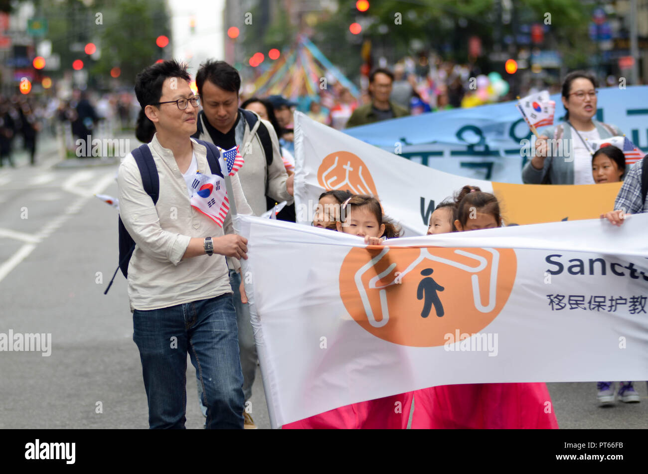 Manhattan, États-Unis. 06 Oct, 2018. Korean Day Parade sur la 6e Avenue entre la 34e Rue à la 27e rue à Manhattan. Credit : Ryan Rahman/Pacific Press/Alamy Live News Banque D'Images