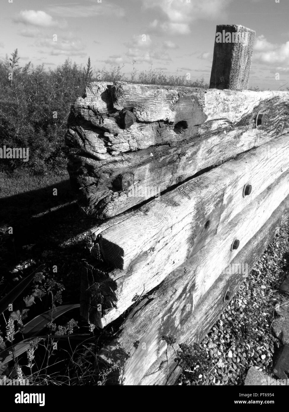 Les planches de bois vieux Cromer Norfolk UK Banque D'Images