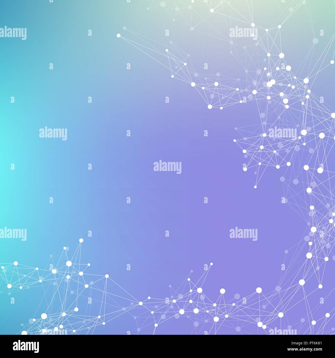 Vector illustration scientifique le génie génétique et la manipulation des gènes concept. L'hélice de l'ADN, ADN, molécule ou atome, les neurones. Structure abstraite de la science ou des antécédents médicaux. Flux d'onde Illustration de Vecteur