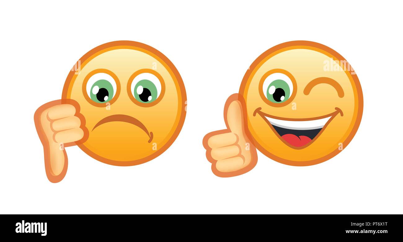 Triste et la joie des smileys Illustration de Vecteur