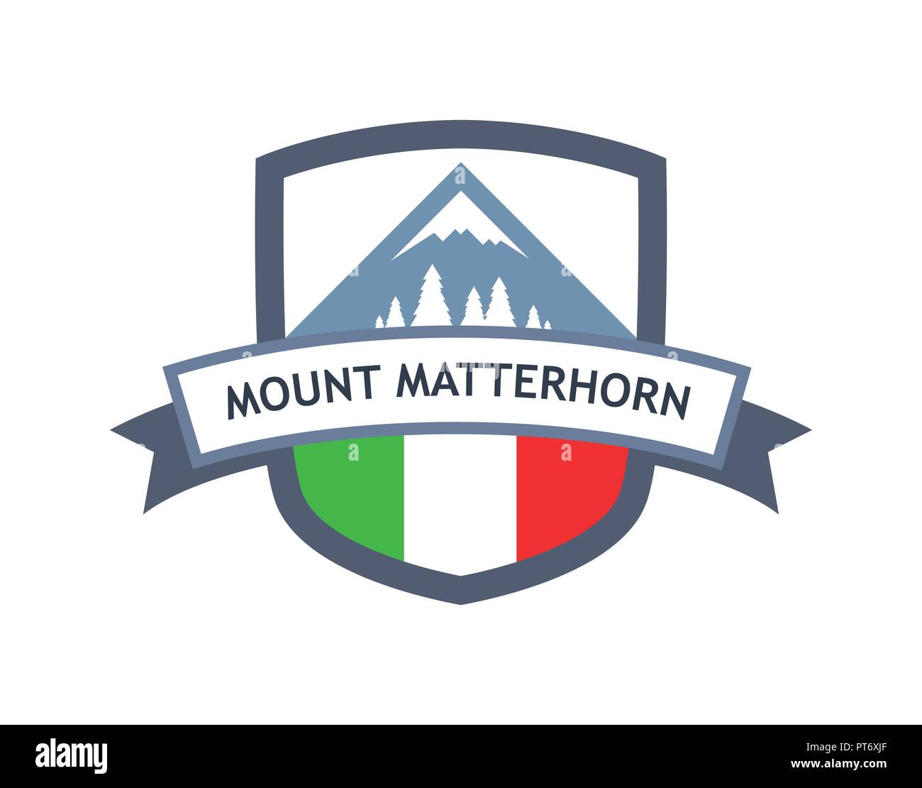 Le Mont Cervin italien Illustration de Vecteur