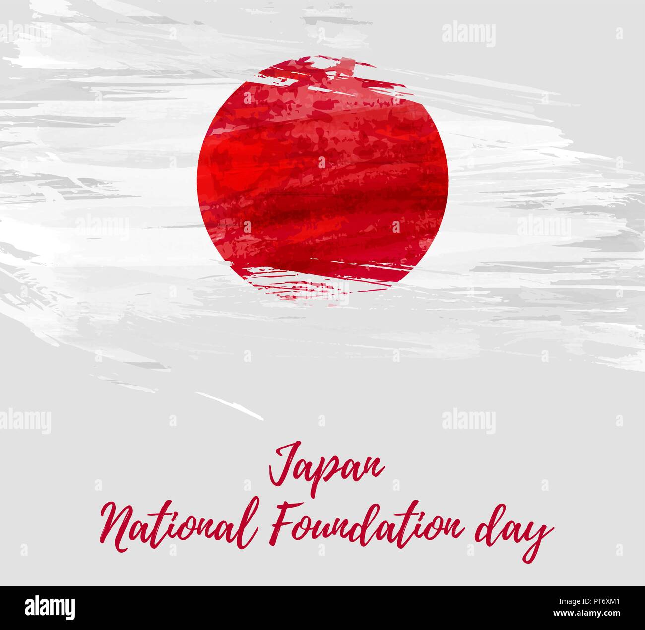 Le Japon National Foundation 24. Aquarelle abstraite grunge flag du Japon. Modèle pour les jours fériés. Illustration de Vecteur